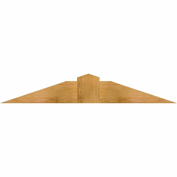 Ekena Millwork Portland Rough Sawn Timber Gable Bracket, Western Red Cedar, 48"W x 8"H x 6"D x 6"F, 4/12 Pitch GBW048X08X0606POR00RWR - main